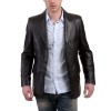 Classic Black Leather Blazer Mens Jacket