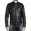 Western Mens Genuine Leather Black Jacket