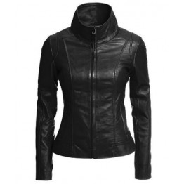 Unique Fashionable Black Real Leather Jackets for Women