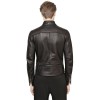 Black Motorcycle Style Leather Jacket for Men