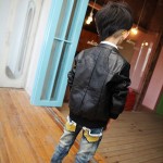 Black Leather Jacket for Toddler Boy