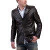 Classic Black Leather Blazer Mens Jacket