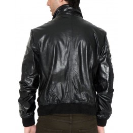 Men Leather Jacket New Soft Cow Leather Slim Biker Bomber Coat LFC1318 
