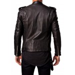 Mens Full Sleeve Genuine Lambskin Leather Riding Jacket