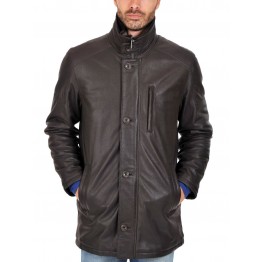 New Genuine Mens Black Leather Sport Coat