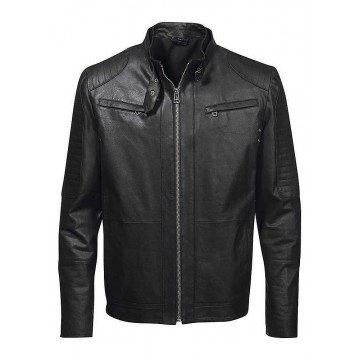 Classic Style Mens Black Leather Jacket