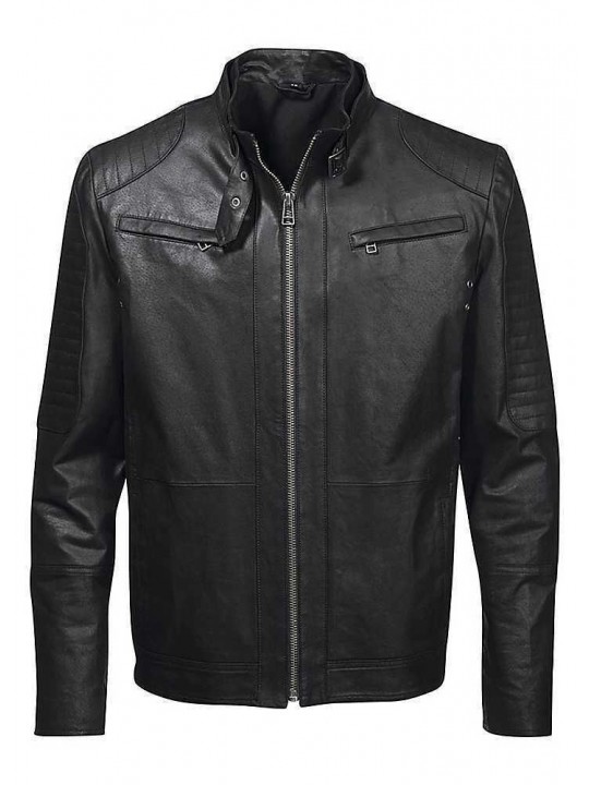 Classic Style Mens Black Leather Jacket