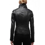 Unique Fashionable Black Real Leather Jackets for Women