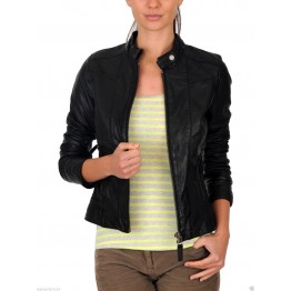 Cool Slim Fit Womens Designer Black Leather Jacket