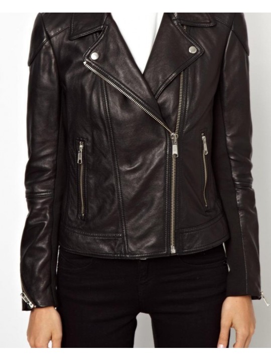Best Fitted Black Women Leather Jacket