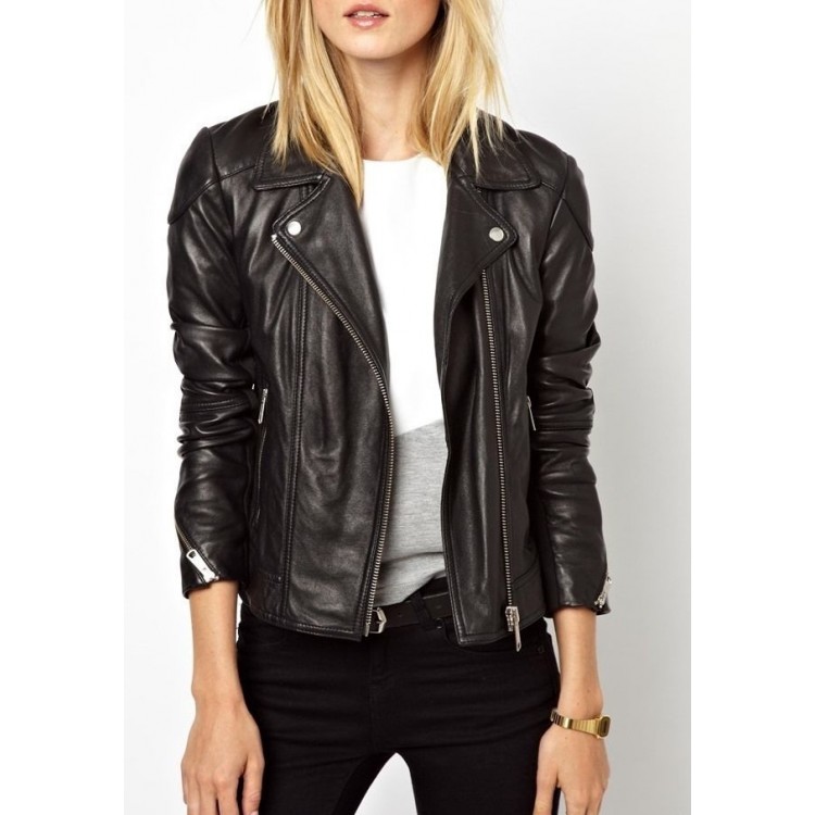Best Fitted Black Women Leather Jacket