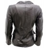 Ladies Casual Outwear Black Leather Smart Blazer