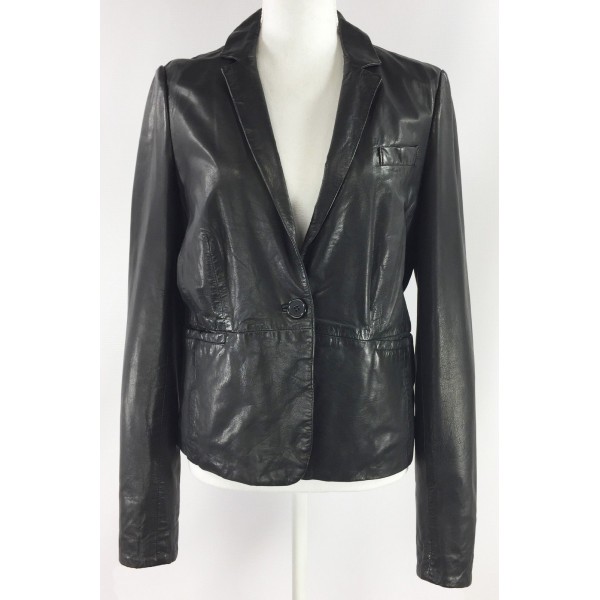 Ladies Western Classic Black Leather Blazer Outfit