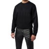 Male Classic Loose Fit Real Black Leather Pants
