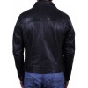 Mens Edgy Fashion Real Sheepskin Black Leather Shirt