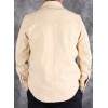 Mens Smart Look Real Sheepskin Beige Leather Shirt
