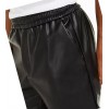 Men Casual Look Real Sheepskin Black Leather Shorts 
