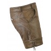 Men Smart Wear Real Sheepskin Brown Leather Shorts 