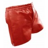 Mens Athletes Real Sheepskin Red Leather Shorts 