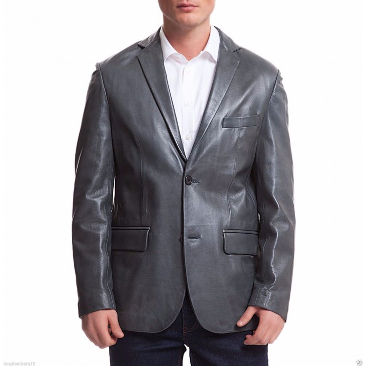 New Men's Black Slim Fit Semi Shiny Sport Coat Jacket Blazer 2 Button AZAR MAN 