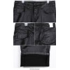 Street Style Black Leather Motorcycle Pants for Men