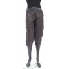 Stylish Lightweight Brown Leather Soft Cropped Capri Pant