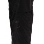 Custom Made Casual Zip Pockets Black Leather Ladies Capri Pant