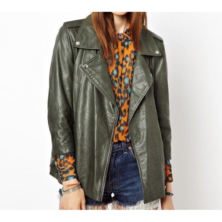 girls short leather jacket