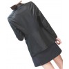 Womens Smart Look Real Sheepskin Black Leather Blazer Coat