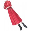 Womens Beautiful Design Real Lambskin Red Long Leather Trench Coat 