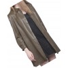Womens Dashing Genuine Sheepskin Brown Long Leather Trench Coat