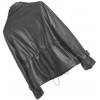 Womens Distinctive Style Genuine Sheepskin Black Leather Jacket Coat