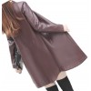 Womens Exceptional Fashion Genuine Sheepskin Burgundy Long Leather Trench Coat