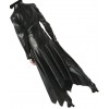 Womens Glamorous Fashion Genuine Sheepskin Black Long Leather Trench Coat