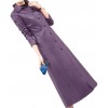 Womens Marvellous Design Genuine Sheepskin Purple Long Leather Trench Coat