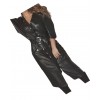 Womens Sensational Outfit Genuine Sheepskin Black Long Leather Trench Coat