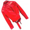 Womens Marvellous Design Outwear  Real Lambskin Red Leather Top