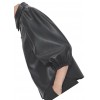 Womens Street Fashion Short Sleeve Outwear Real Lambskin Black Leather Top