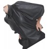 Womens Street Fashion Short Sleeve Outwear Real Lambskin Black Leather Top