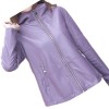 Girls Cool Fashion Hooded Real Sheepskin Purple Leather Jacket Coat