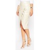 Womens Stylish Slimfit Genuine White Leather Partywear Skirt