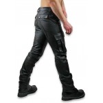 Unveiling the Ultimate Style: Black Leather Cargo Pants for Men - A Must-Have for Every Wardrobe!