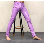 Rock Purple Leather Pants Like Never Before