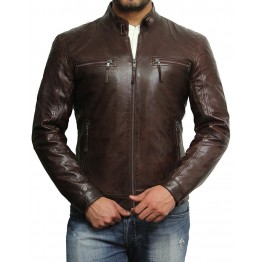 Designer Look Genuine Lambskin Leather Jacket for Men
