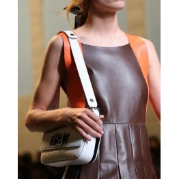 Genuine Lambskin Pleated Multicolor Leather Dress for Women