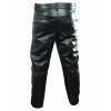 Men Motorcycle Real Black Leather Bikers Jeans Trousers Pants