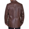 Mens Western Pure Leather Dark Brown Sportcoat Blazer