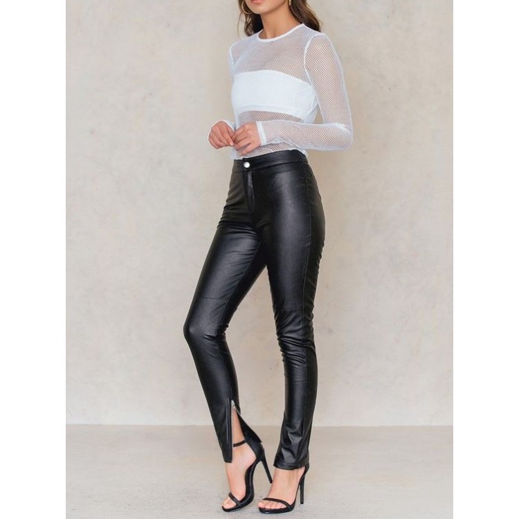 Howard High Rise Faux Leather Flare Pants - FINAL SALE – VICI