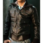 Biker Style Mens Bomber Jacket Black