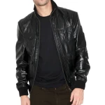 Classic Black Mens Bomber Jacket